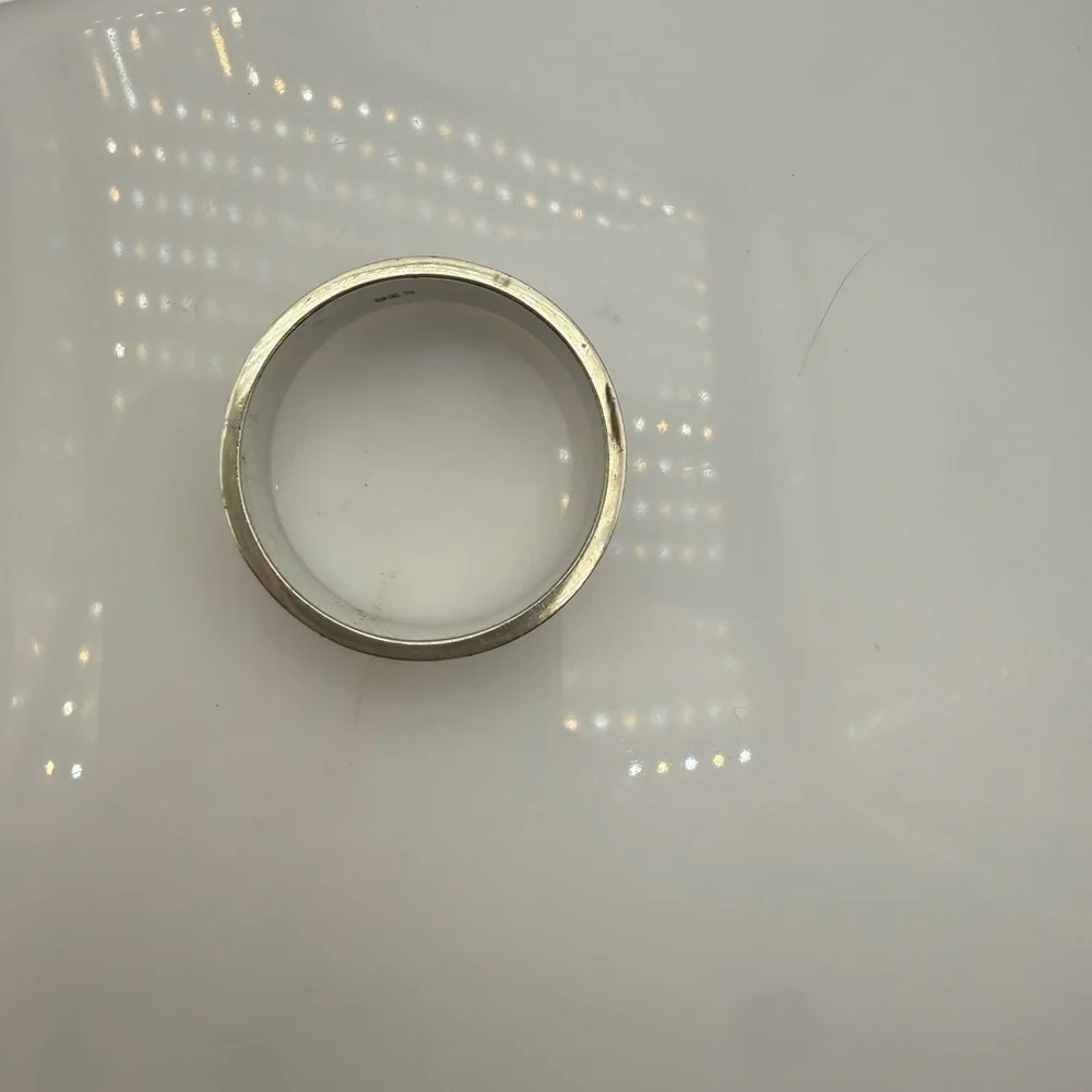 Sterling Silver 11.5 Statement or engagement ring 5.2 wide millimeters 20.21 G - Picture 5 of 5